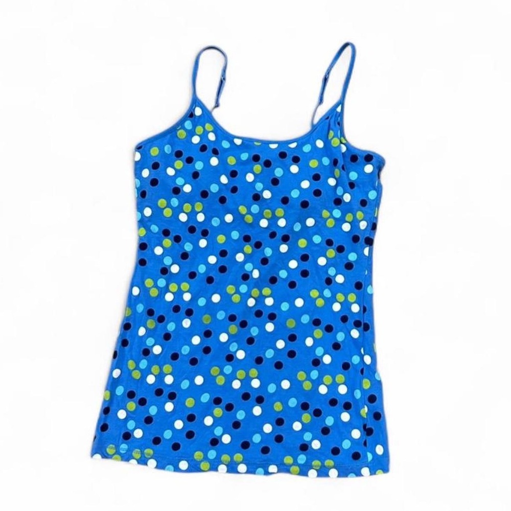 Energie Blue Polka Dot Spaghetti Strap Tank